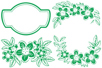 elegant botanical-inspired frames and dividers for wedding and branding designs