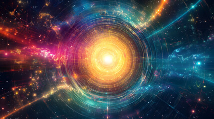 Obraz premium Colorful sound wave. Voice, audio energy concept, background 