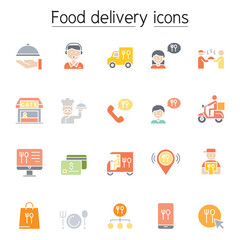 Electricity icons set in thin line style