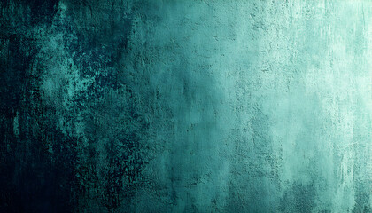 Abstract teal textured background, grunge wall, gradient, distressed surface, design element, artistic backdrop.