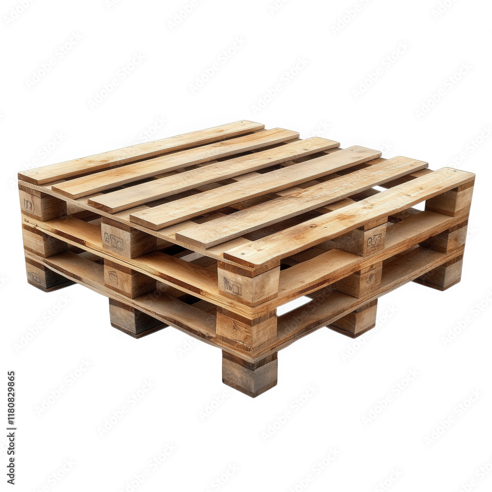 Poster a wooden pallet. commonly used for transporting and storing goods the pallet features a sturdy desig