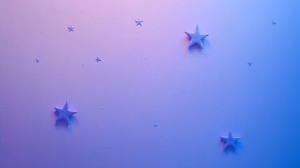 Glittering Stars on a Purple Gradient Background