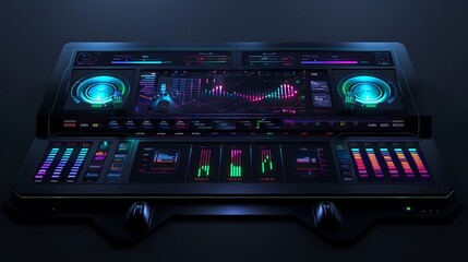Futuristic Digital Audio Workstation Interface Design