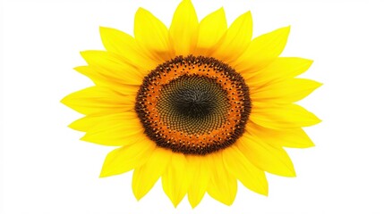 Obraz premium Bright and Vibrant Sunflower Bloom with Radiant Yellow Petals and Dark Center