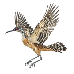 Obraz premium a detailed illustration of a bird in flight. showcasing its vibrant plumage and distinctive wing structure the bird is captured mid-action. emphasizing its graceful movement and natural beauty this ar