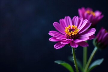 Obraz premium Dark background highlights Immortelle Helychrysum, purple, gold, dark background