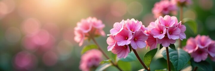 Fototapeta premium Delicate hortensia flowers in a soft, muted light, hottentots, serene atmosphere