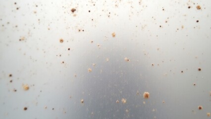 Fototapeta premium Aluminum surface with scattered rust spots, creating a patchy, uneven texture with varying shades of brown and orange, showcasing natural decay.