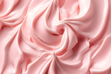 Obraz premium Whipped Pink Cream and Mocha Mousse Smear Texture for Dessert and Skincare Promotions