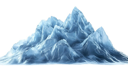 Fototapeta premium frozen ice mountain on transparent background