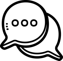Conversation doodle vector icon and illustration