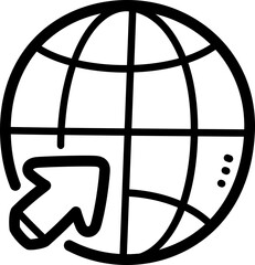 Online service doodle vector icon and illustration