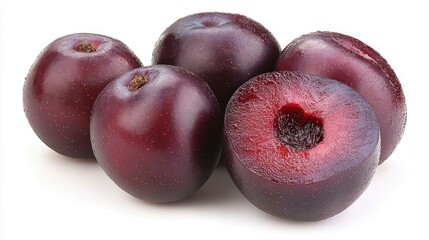 Obraz premium Juicy Ripe Plums Ready to Eat