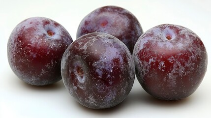 Obraz premium Four Juicy Plums Close-Up