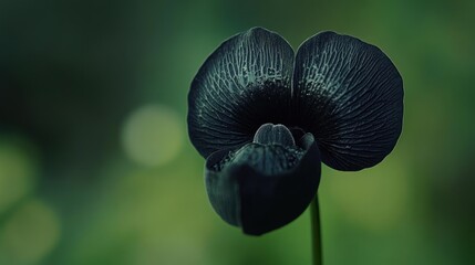 Dark flower, garden bokeh, close-up, nature photography, website banner