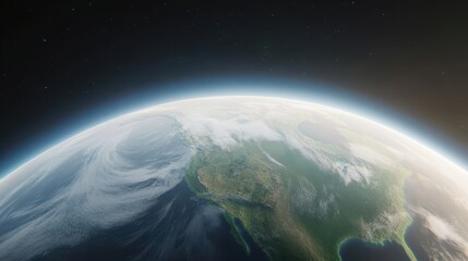 Obraz premium A close up of the Earth with the United States and Canada clearly visible