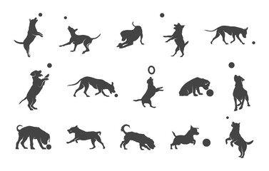 Dog playing with ball silhouette, Dog playing with ball svg, Dog playing silhouette, Dog playing svg, Dog playing clipart, Dog playing ball silhouette.

