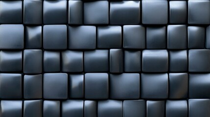 Naklejka premium Abstract Dark Grey 3D Cube Seamless Pattern Texture Background