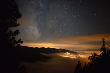 Naklejka premium Milky Way over the Minarets