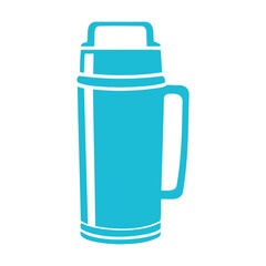 thermal insulated mug silhouette vector design for coffee and tea themes