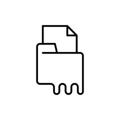 Data leak outline icons, minimalist vector illustration ,simple transparent graphic element .Isolated on white background