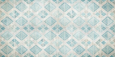 Subtle Aqua and Gray Geometric Pattern Design for Textile and Wallpaper