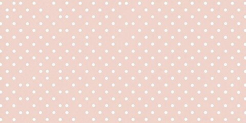 Subtle blush pink background with delicate white polka dots pattern