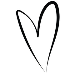  heart line art doodle.  Hand drawn hearts. Hand drawn love symbol collection. 