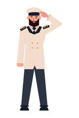navy officer bearded man
