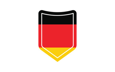Germany flag vector icon isolated, Germany flag button, vector illustration of Germany flag.