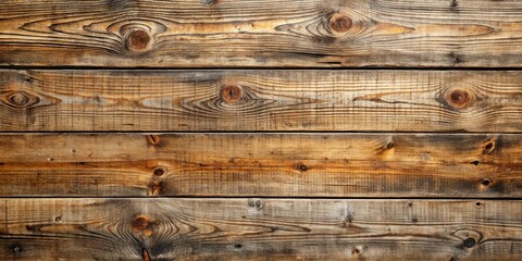 Fototapeta premium Weathered wooden planks with visible cracks and knots on a rustic background, natural, wood planks