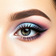 Obraz premium close up of eye with makeup