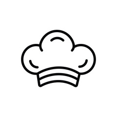 Black line icon for chef hat