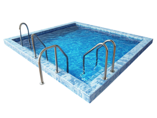 Swimming pool available PNG on white background