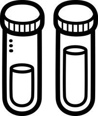 Science doodle vector icon and illustration