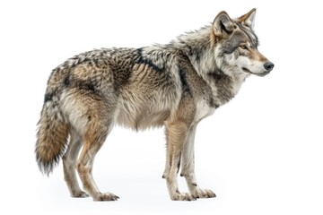 Fototapeta premium Gray wolf isolated on white background