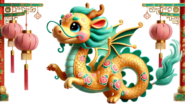 Chinese dragon on white background, dragon, illustration, symbol, chinese, animal,3d, chinese new year,  traditional, art, zodiac, east asian culture
