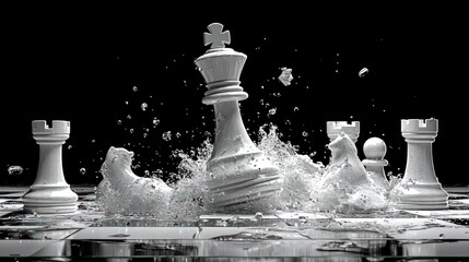 Shattered Checkmate: A Dramatic Chess Game