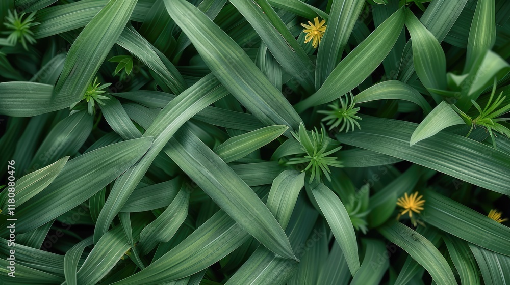 Poster flat lay, top down view of lush field of grass.