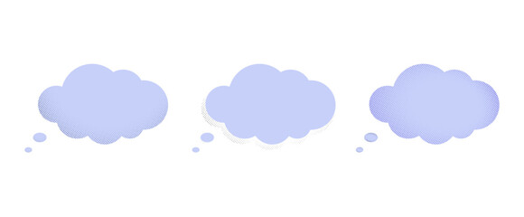 set of empty speech bubbles Collection of vector templates message 