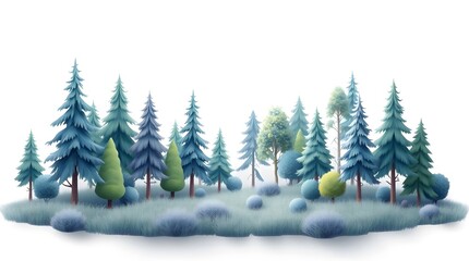 Obraz premium christmas tree with snow against white background