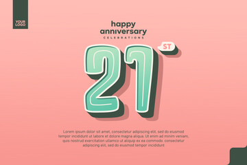 Number 21 logo icon design, 21st birthday logo number, anniversary 21