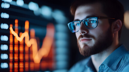 Data analysis insights office space digital graphics modern workplace close-up view business intelligence