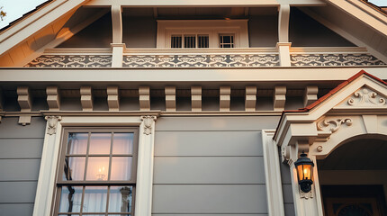 Fototapeta premium Facade Detail of a Victorian-Style House