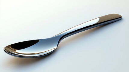 Shiny spoon, studio shot, white background, food photography