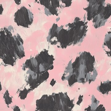 Seamless Beige, Pink, and Gray Leopard Print: Detailed and Shaggy Animal Fur Texture for Special Unique Patterns in Fashion Textile Design and Luxury Background Wallpaper