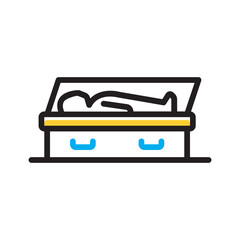 Vector multi color icon for Casket