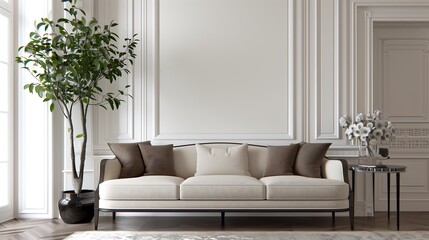 living room interior design concept for home, house interior background 