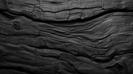 A textured surface resembling charred wood, showcasing deep grooves and a dark aesthetic.
