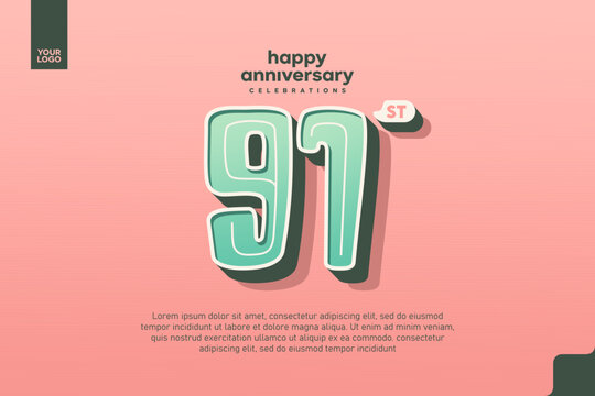 Number 91 logo icon design, 91st birthday logo number, anniversary 91